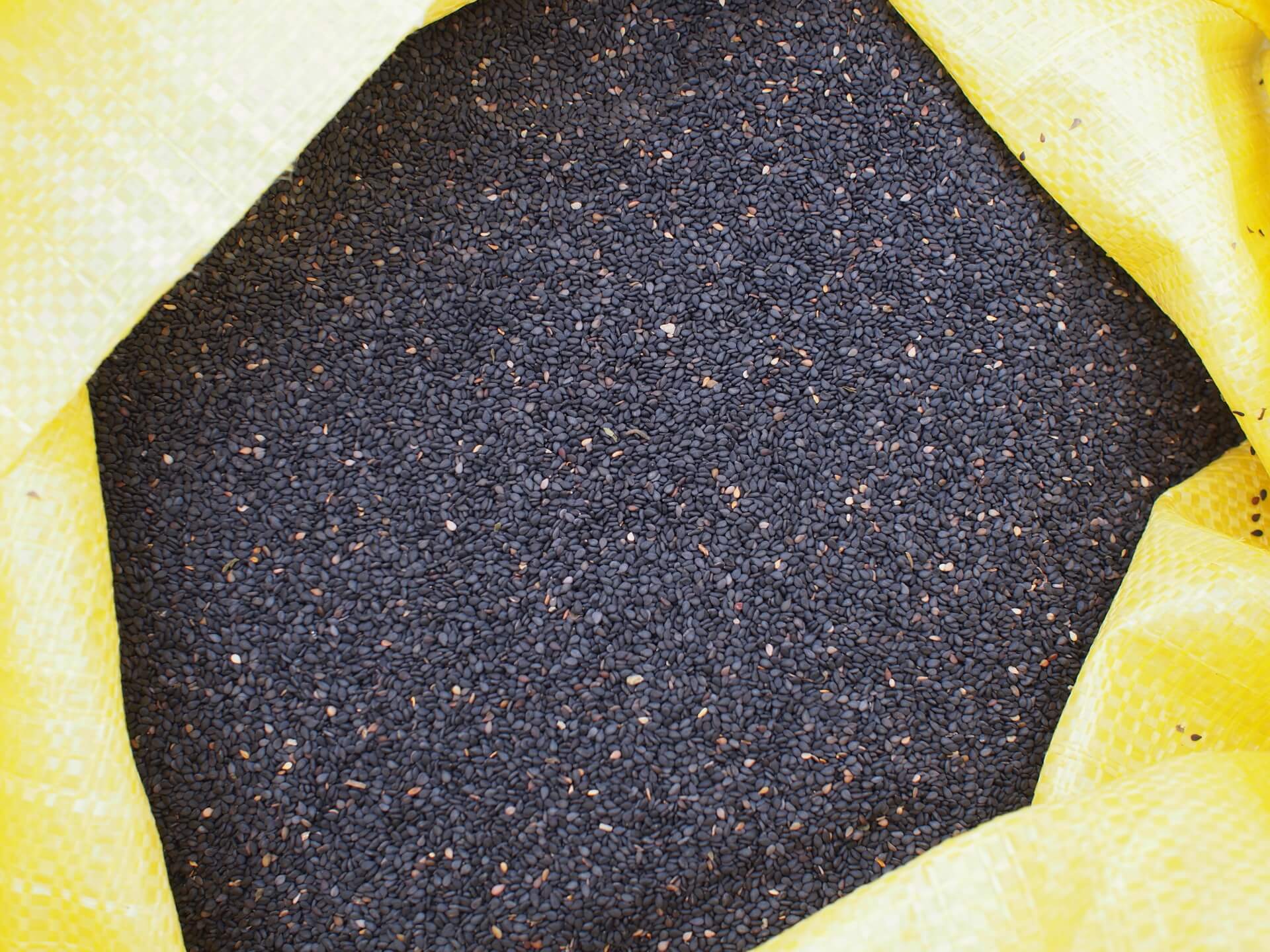 初步篩完的黑芝麻