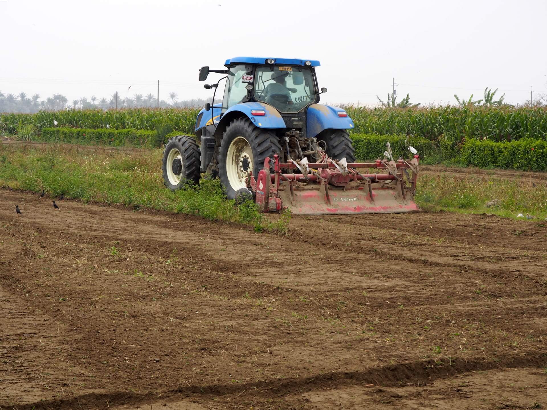 耕耘機翻土除草