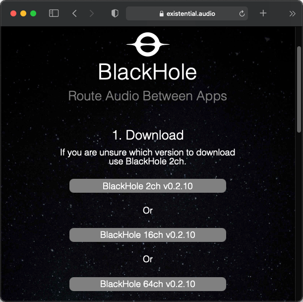 下載 BlackHole 16ch