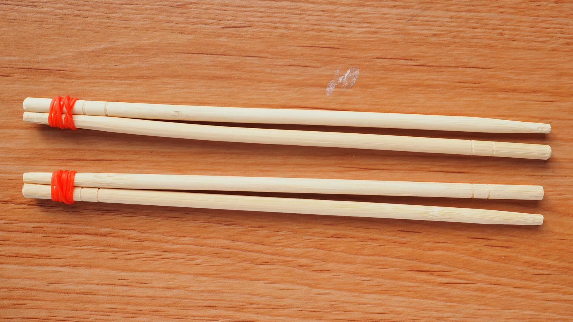 橡皮筋綁竹筷