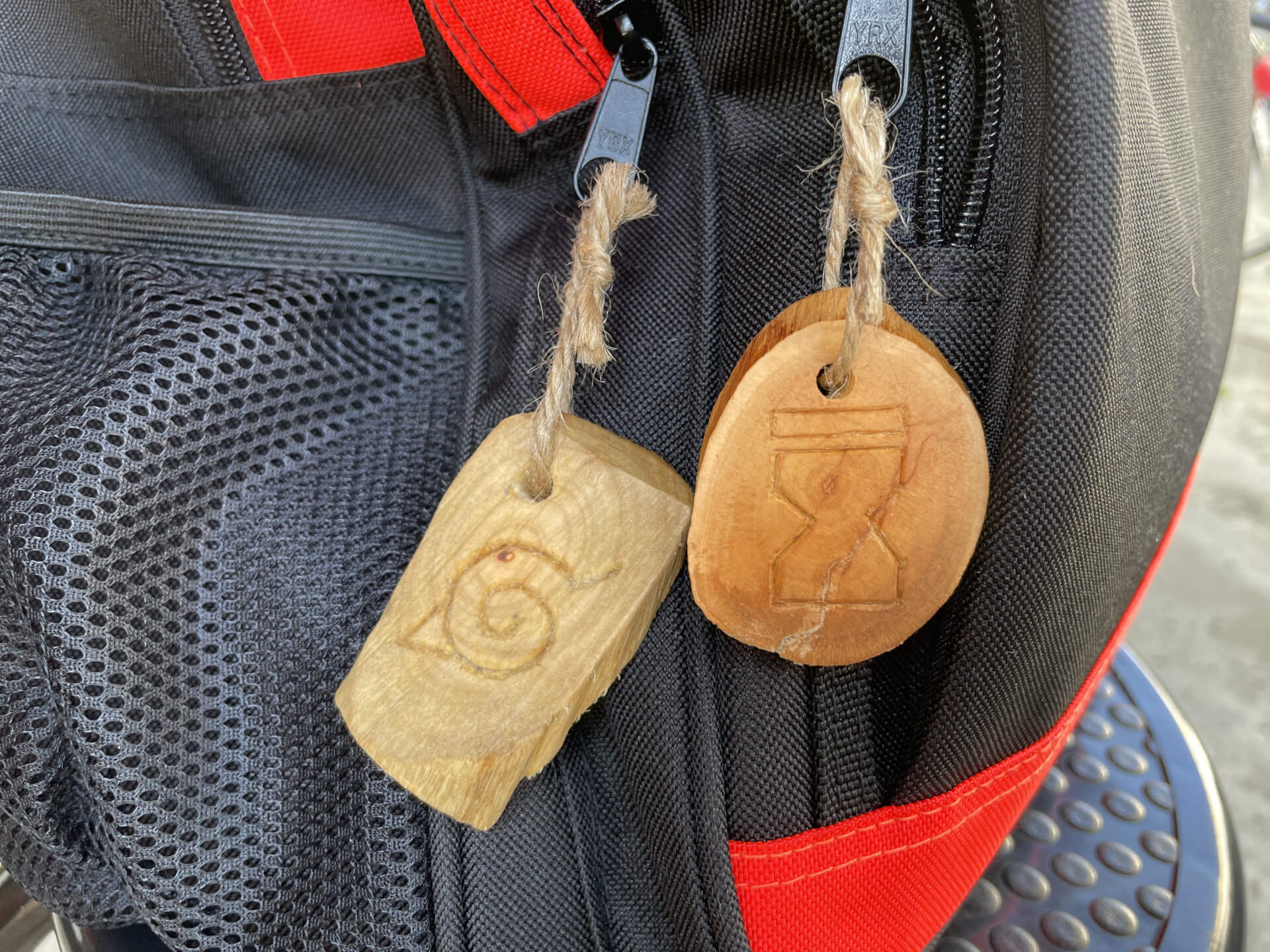 麻繩串木刻木葉、砂忍者村標誌