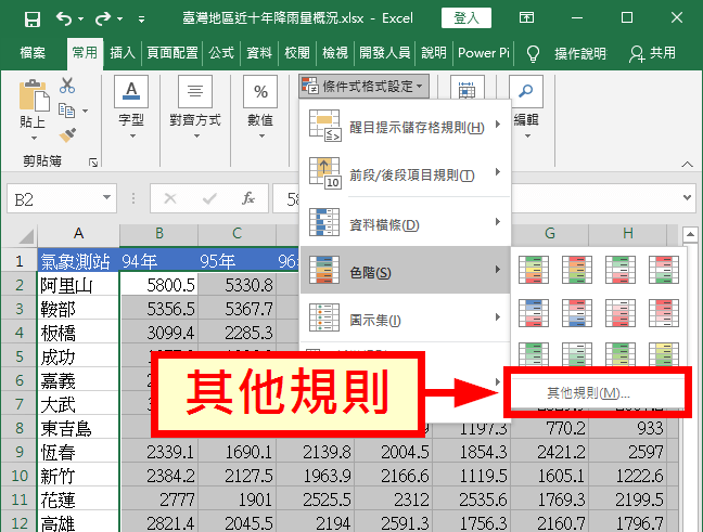 選擇「其他規則」