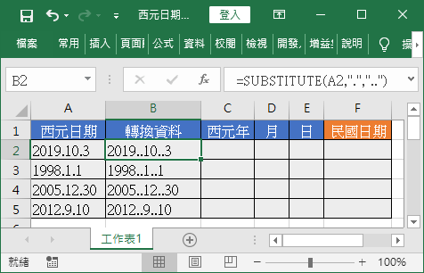 轉換用資料