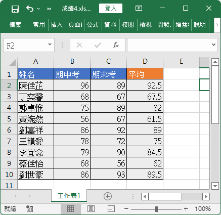 原始資料