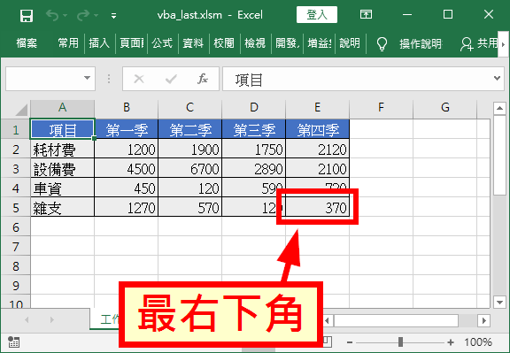 尋找最右下角