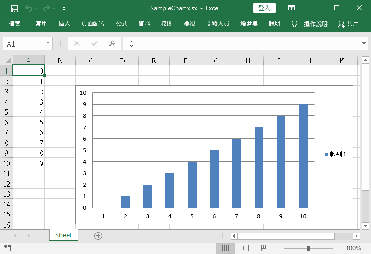 Excel 長條圖