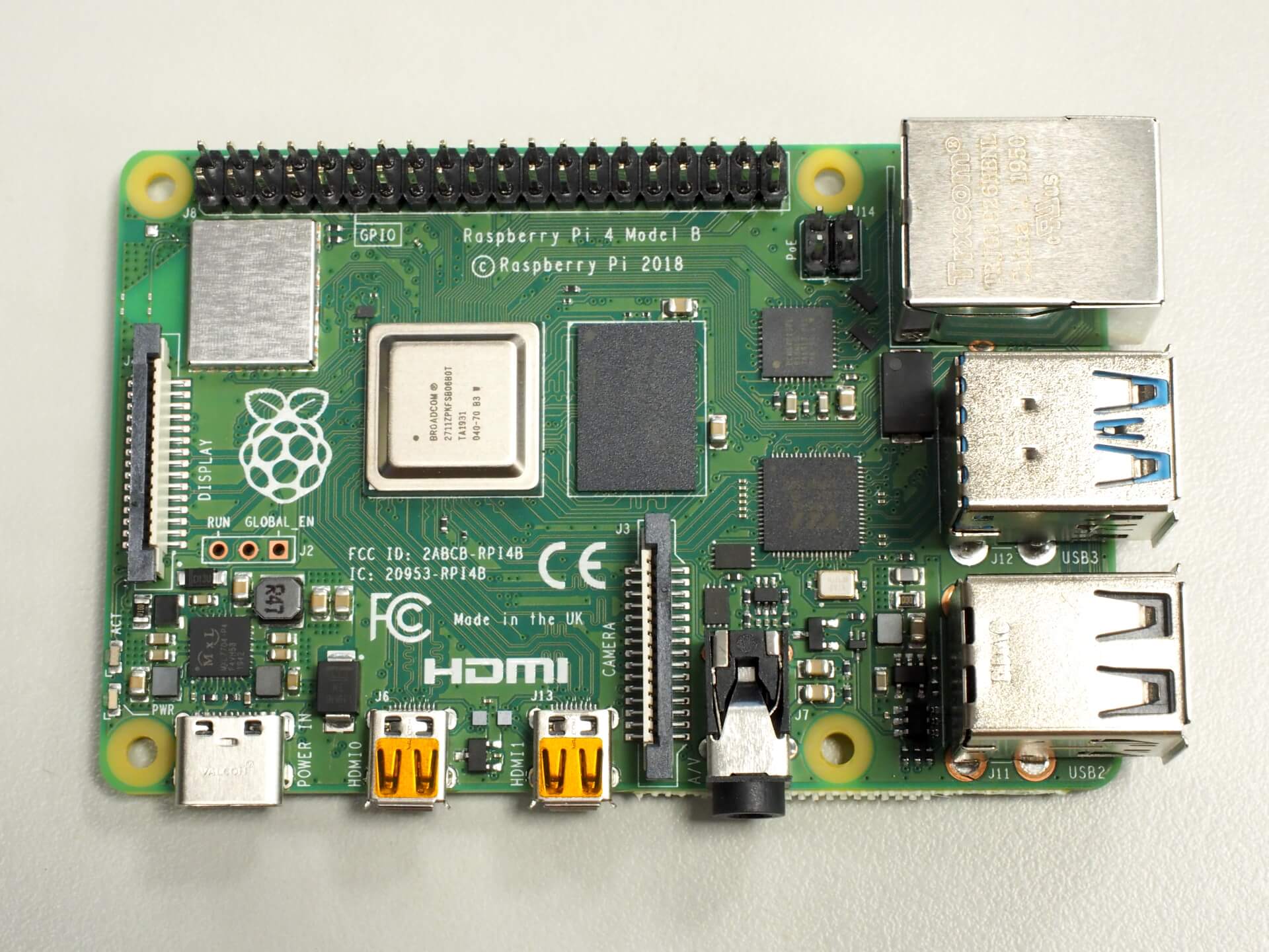 樹莓派 Raspberry Pi 4 Model B 4GB RAM 正面