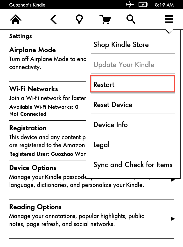 kindle_restart