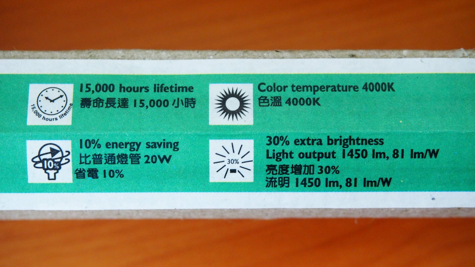 飛利浦三波長自然色日光燈管