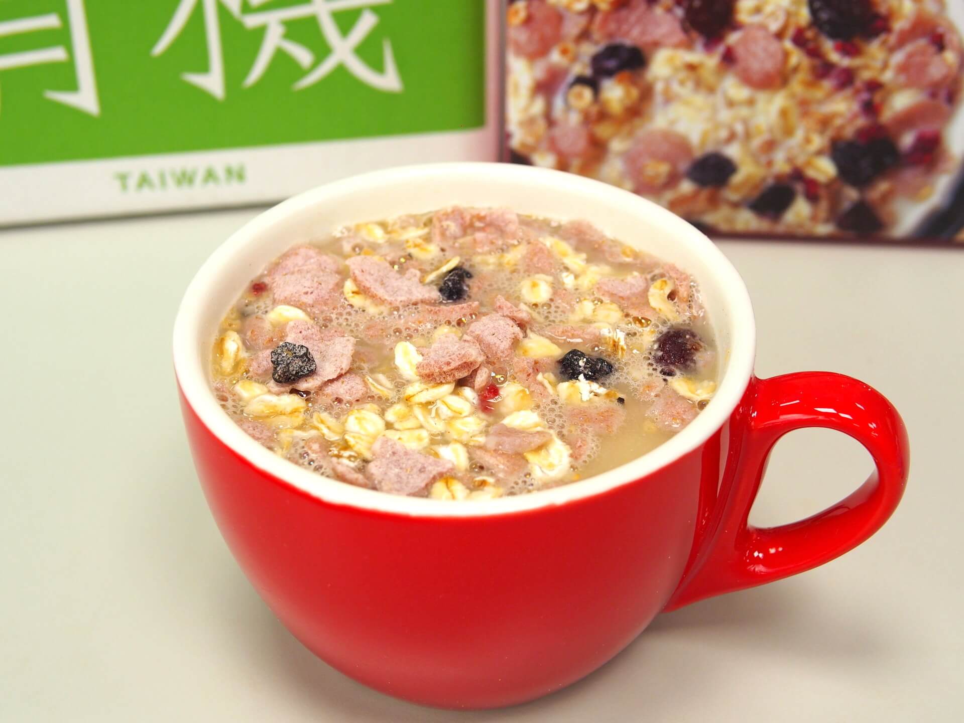 米森有機水果覆盆莓麥片搭配穀粉