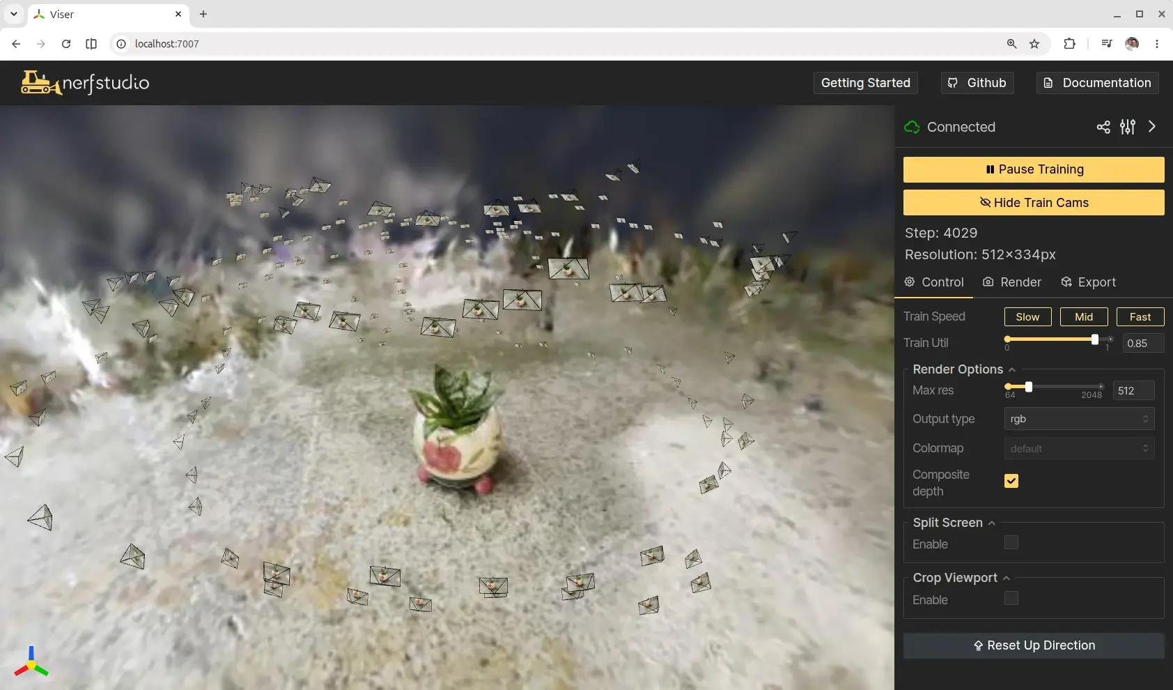 Nerfstudio 模型訓練 Viewer