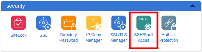 選擇 SSH/Shell Access