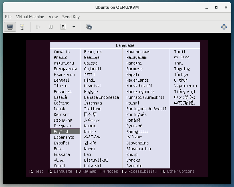 安裝 VM 的作業系統