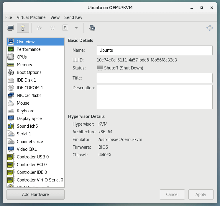KVM/QEMU 虛擬機器設定