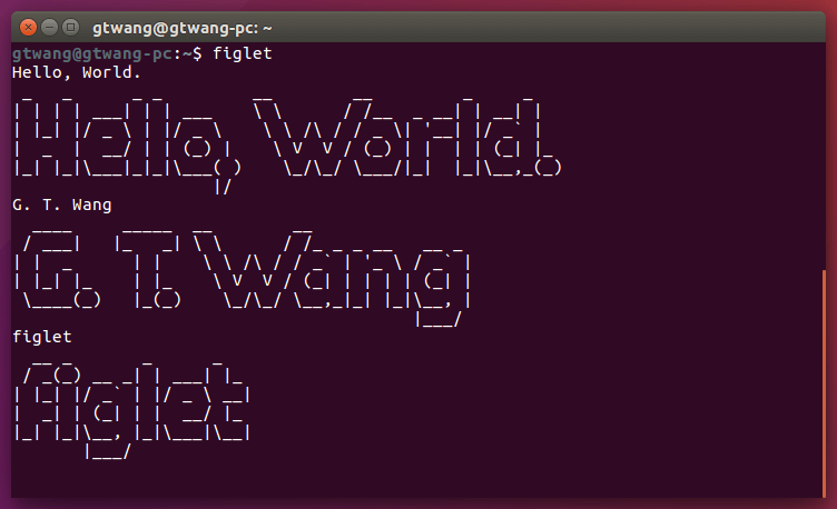 figlet 互動式操作環境