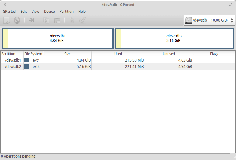 新增磁碟分割區完成