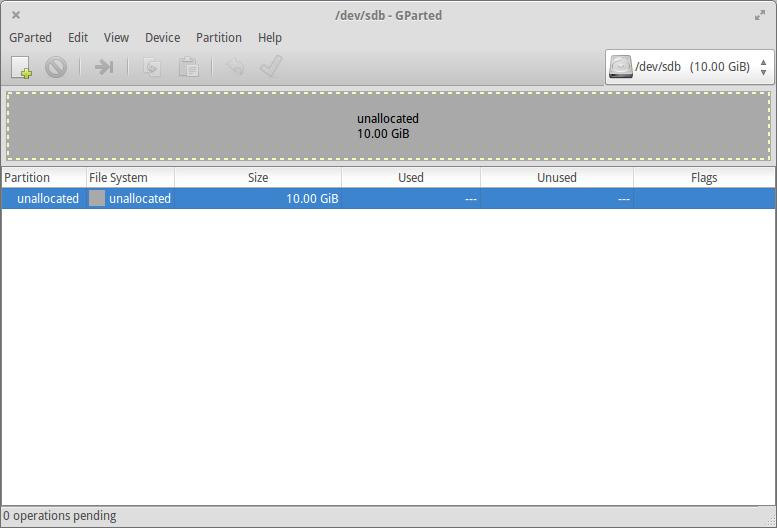 選擇要新增分割區的硬碟