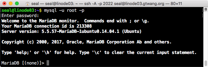 MySQL/MariaDB 互動式操作環境