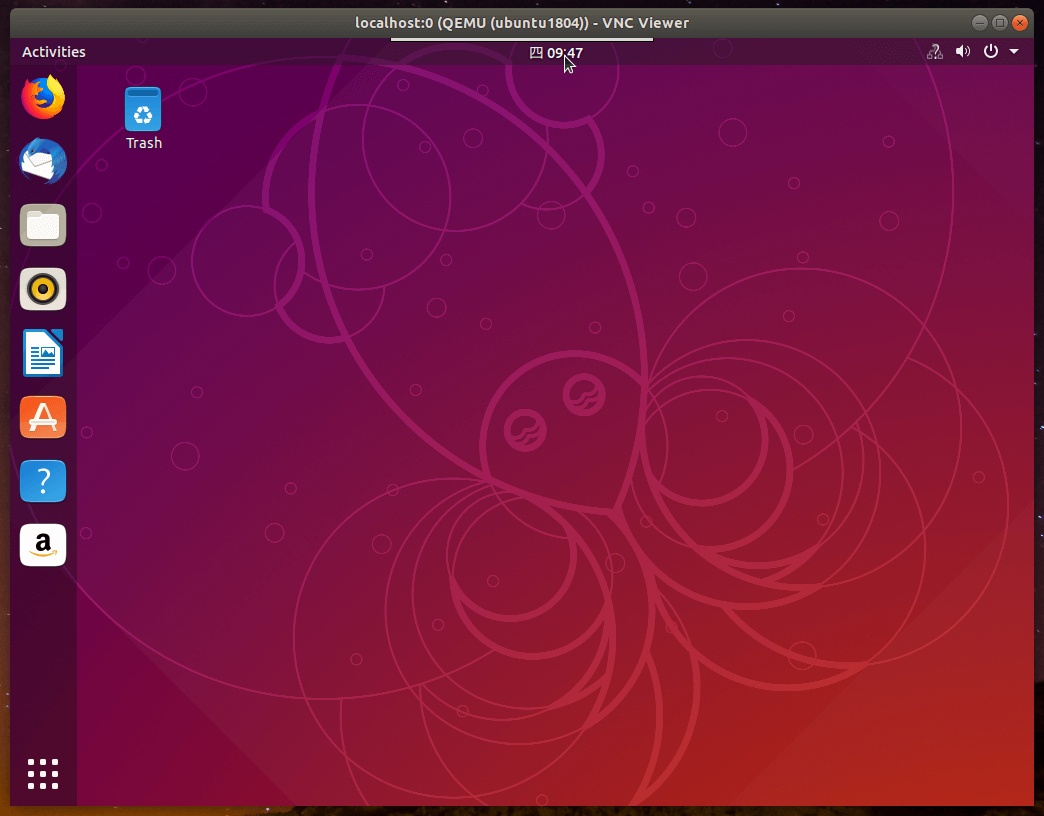 VNC 顯示 VM 畫面
