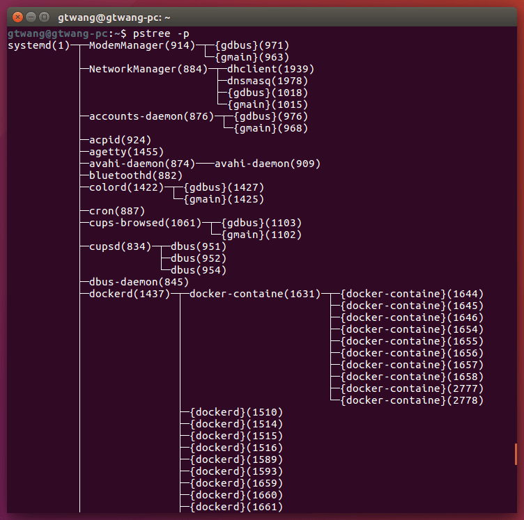 顯示行程 ID(PID)