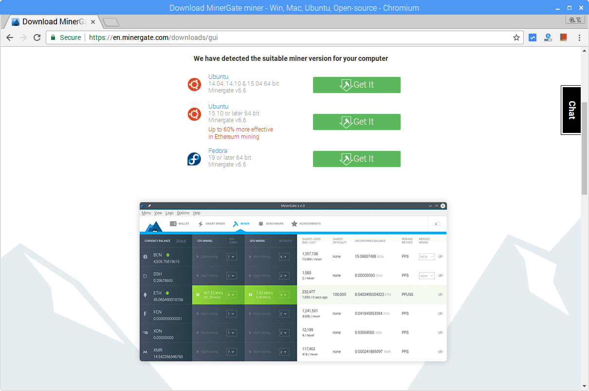 下載挖礦程式(Miner)