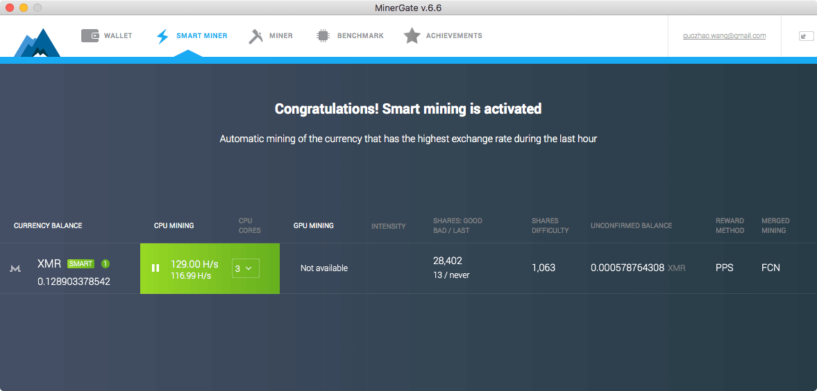 MinerGate 挖礦工具