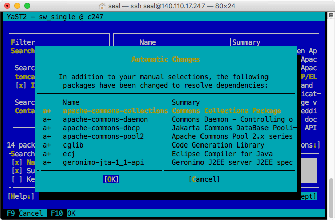 安裝 Tomcat 套件