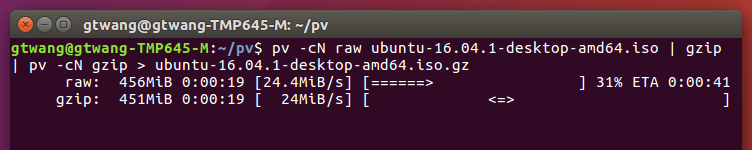 多個 pv 進度輸出