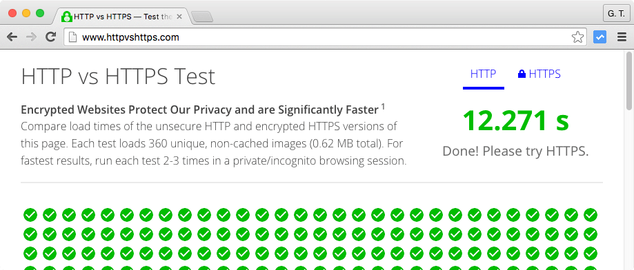 傳統 HTTP/1.1 測試結果