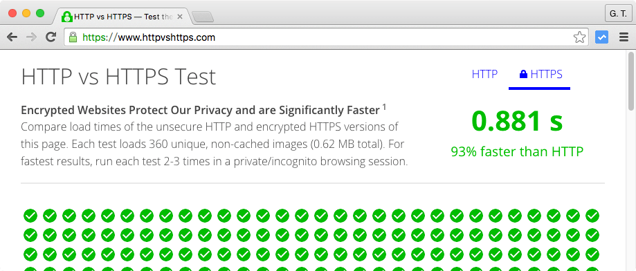 HTTPS 加上 HTTP/2 測試結果