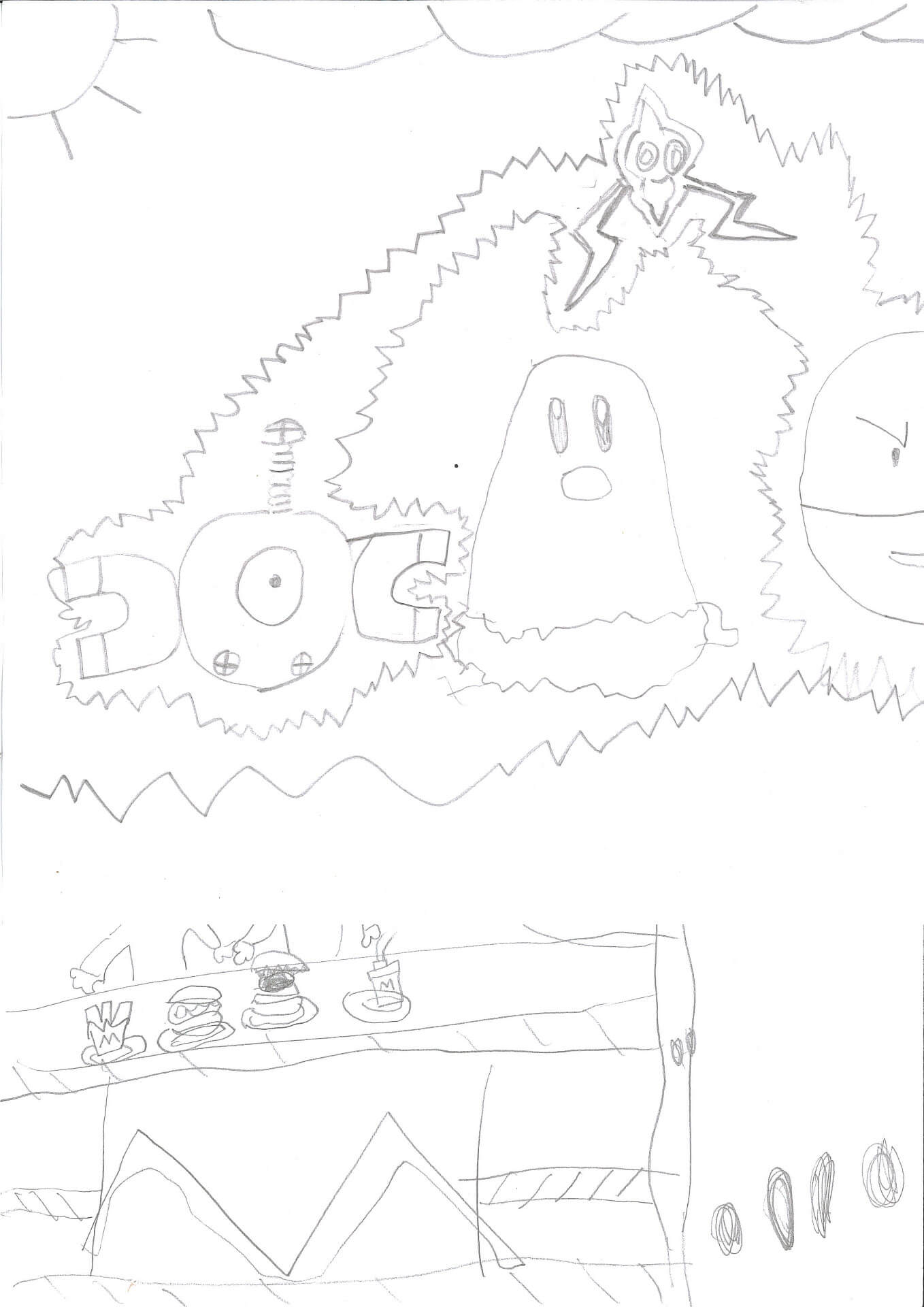 阿玄的塗鴉畫（鉛筆）