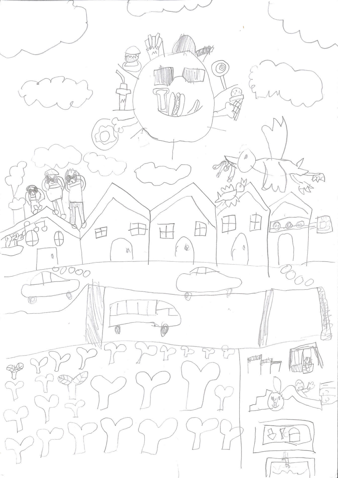 阿玄的塗鴉畫（鉛筆）