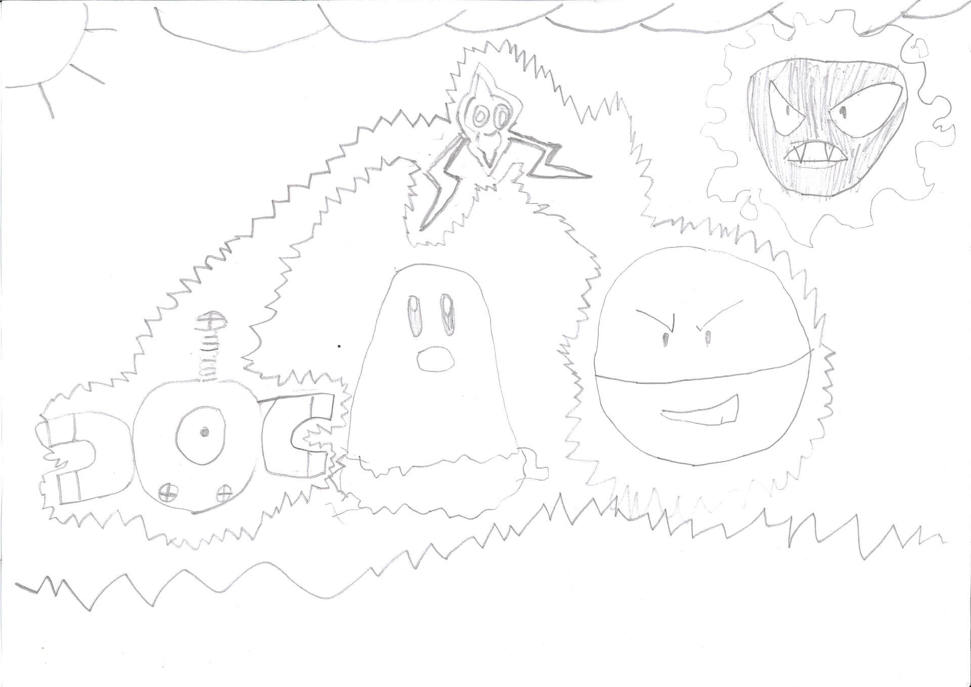 阿玄的塗鴉畫（鉛筆）