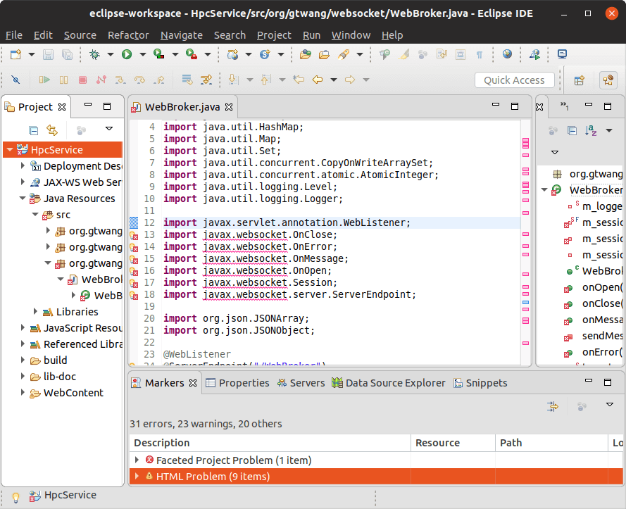 javax.websocket cannot be resolved 問題