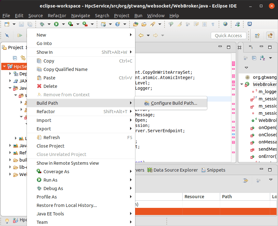 選擇「Configure Build Path」