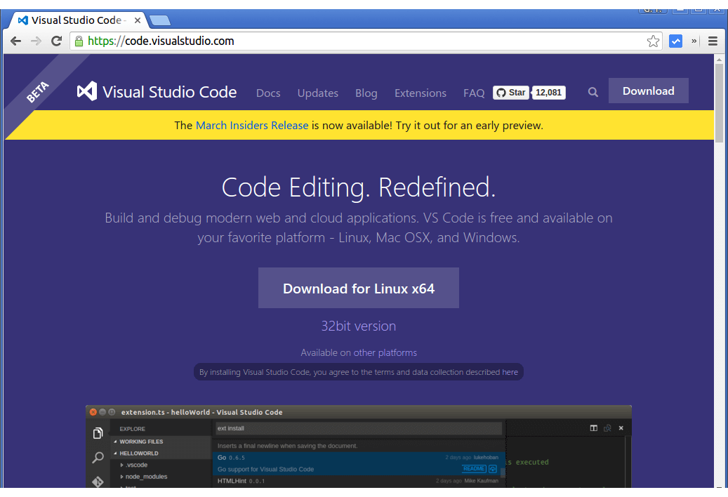 Visual Studio Code 官方網站