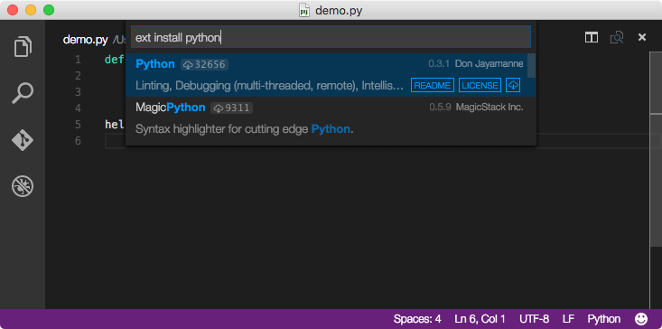 VS Code 安裝擴充功能