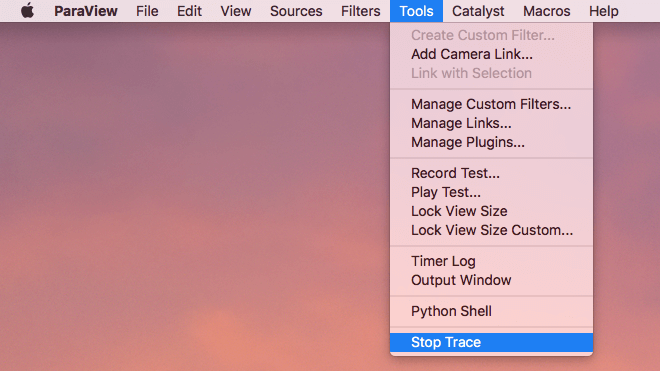 選擇「Stop Trace」