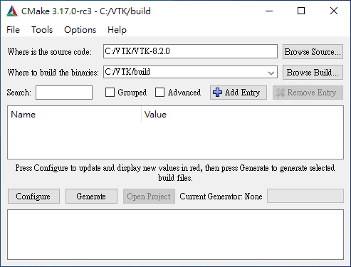 CMake 視窗介面