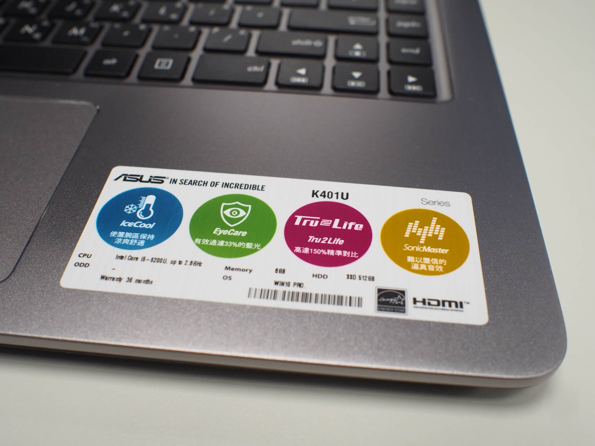 ASUS K401U 筆記型電腦