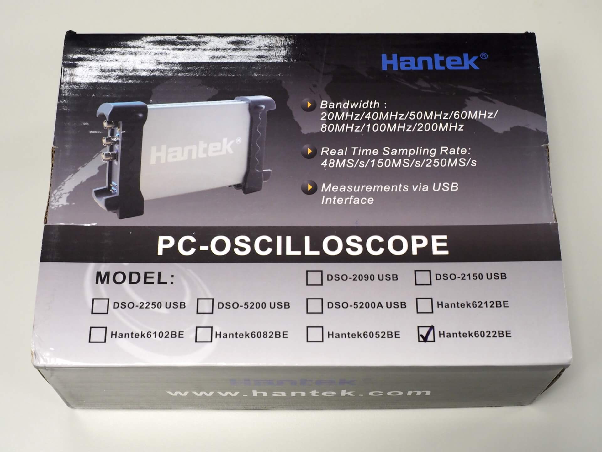 Hantek 6022BE 雙通道 20MHz USB 介面示波器