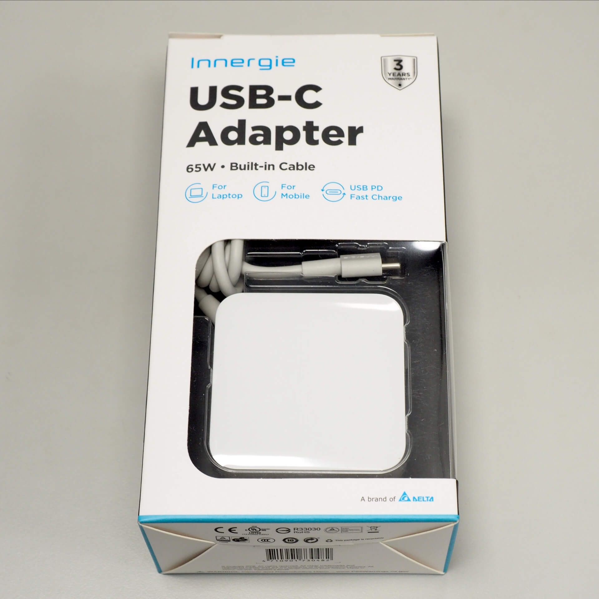 台達 Innergie 65 瓦 USB-C 充電器