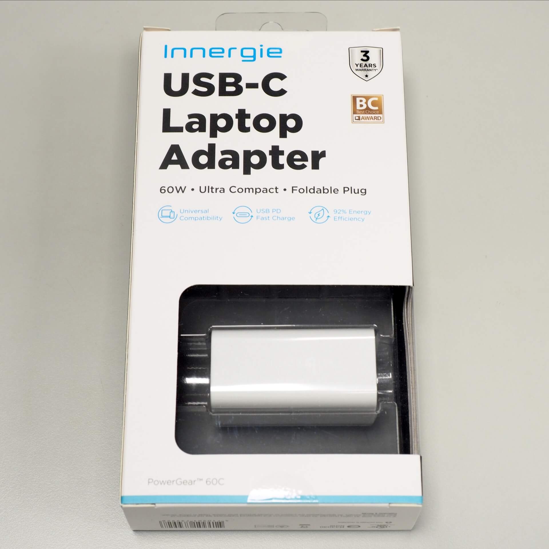 台達 Innergie PowerGear 60C / 60 瓦 USB-C 筆電充電器