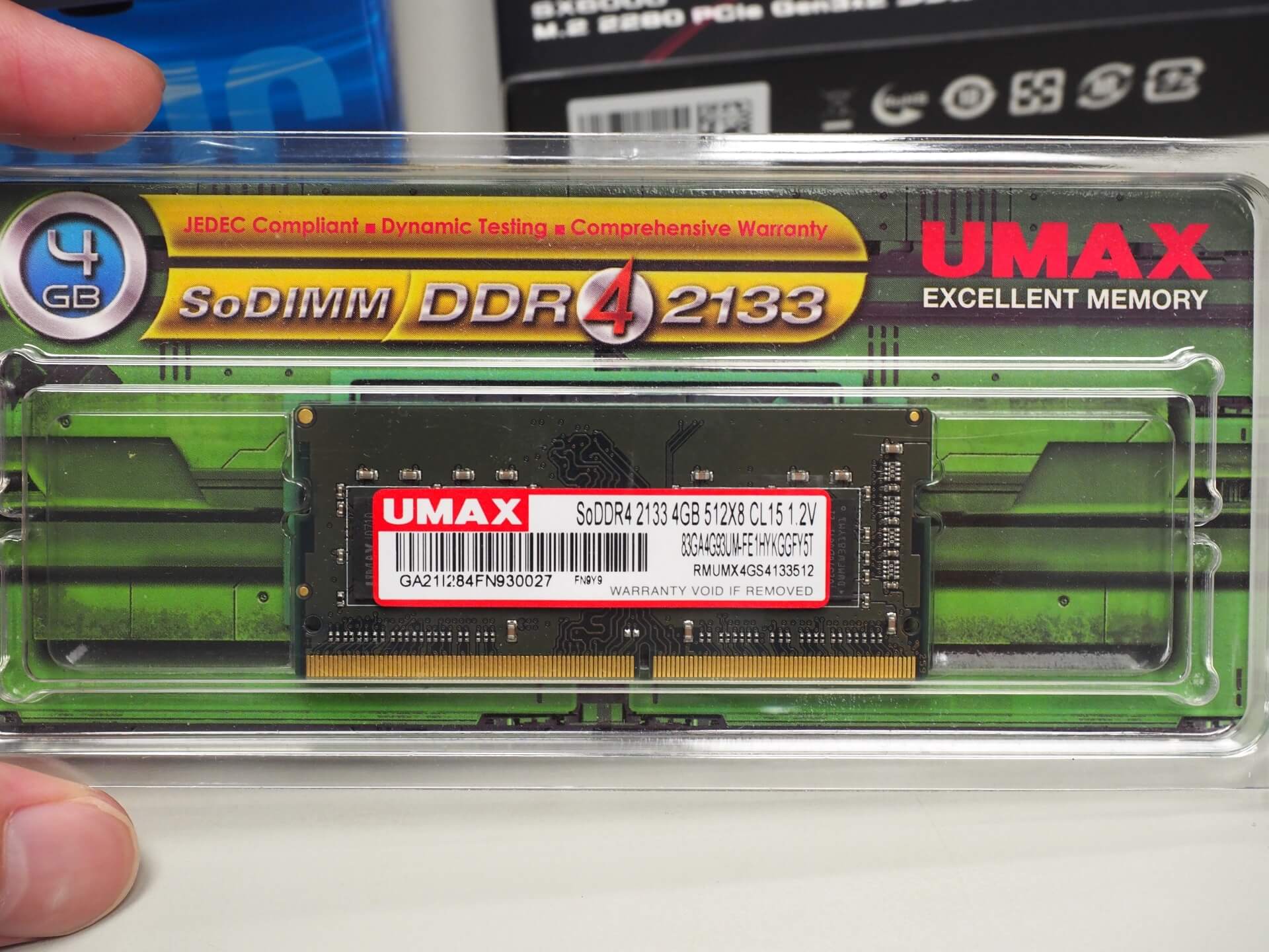 UMAX 4G DDR4-2133 筆電記憶體