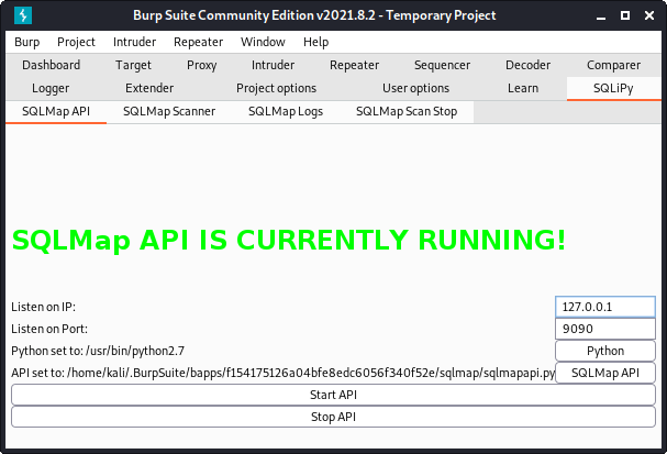 SQLMap API 已啟動
