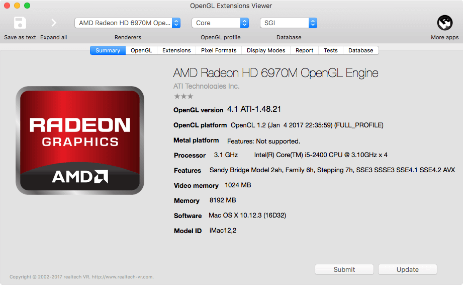 OpenGL Extensions Viewer