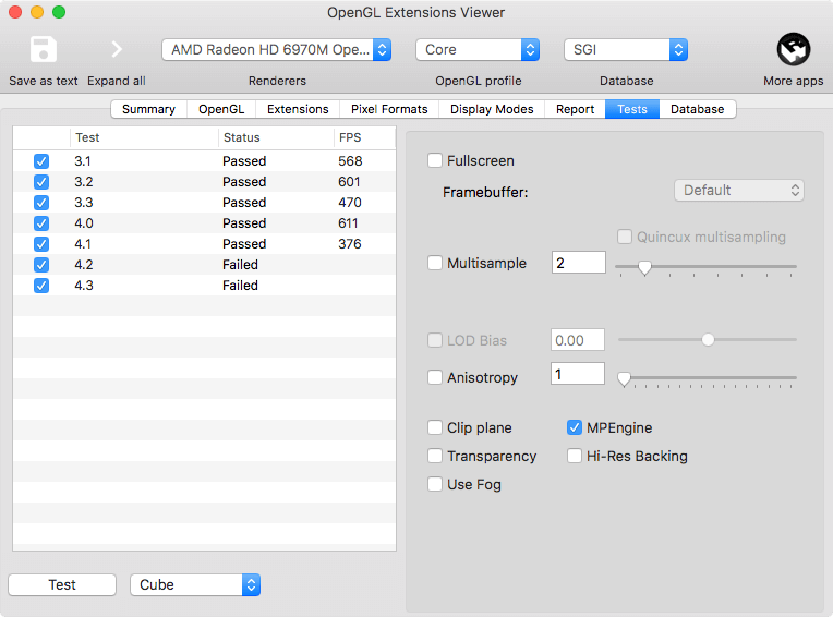 OpenGL Extensions Viewer