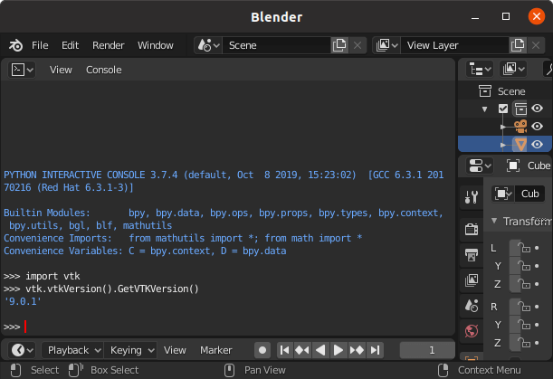 Blender 的 Python Console