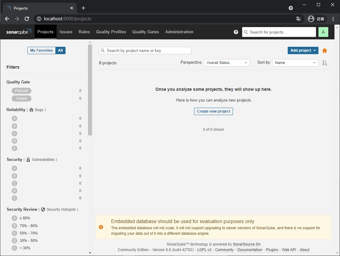 SonarQube 伺服器