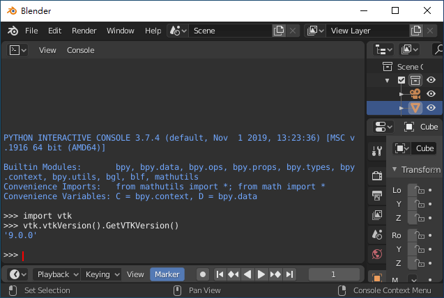 Blender 的 Python 環境
